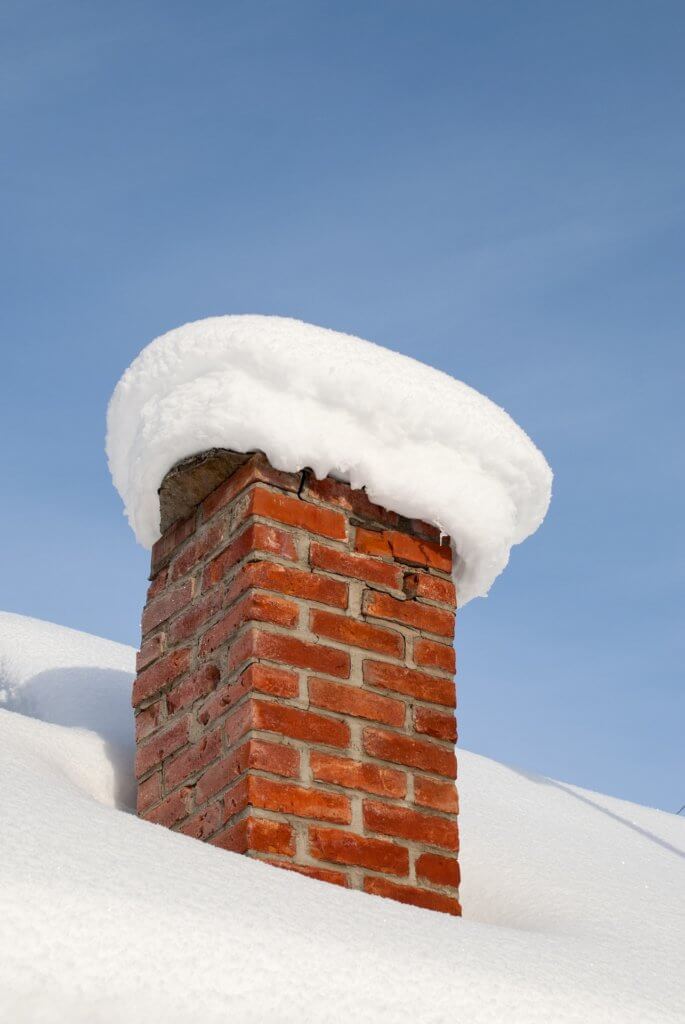 Removing snow from roof