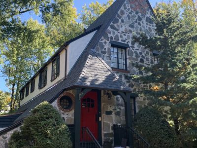 black roof in chestnut hill